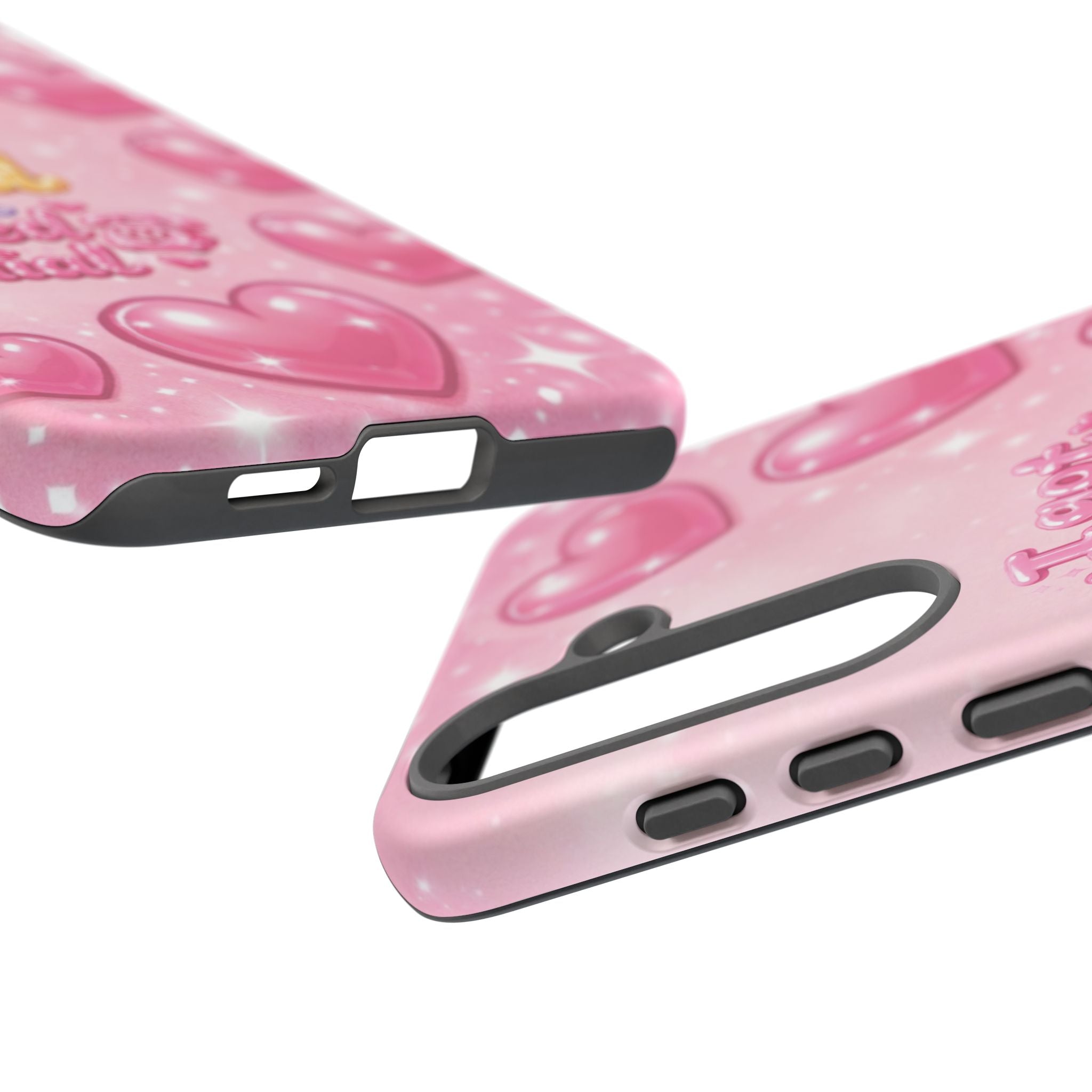 Phone Case - "I Got God on Speed Dial" Pink Heart Tough Case