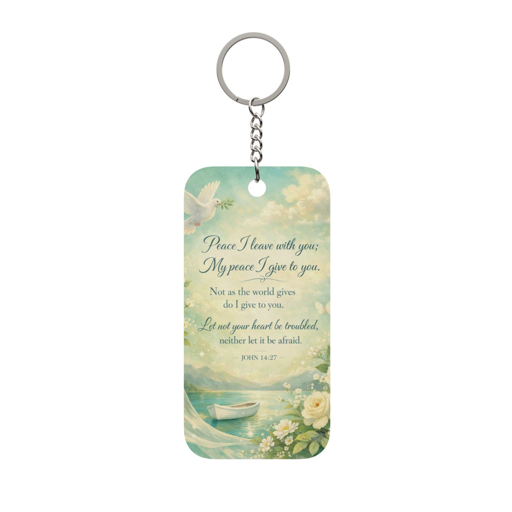 Inspirational Psalm 16:7 Floral Keychain Charm — Double-Sided Religious Keyring