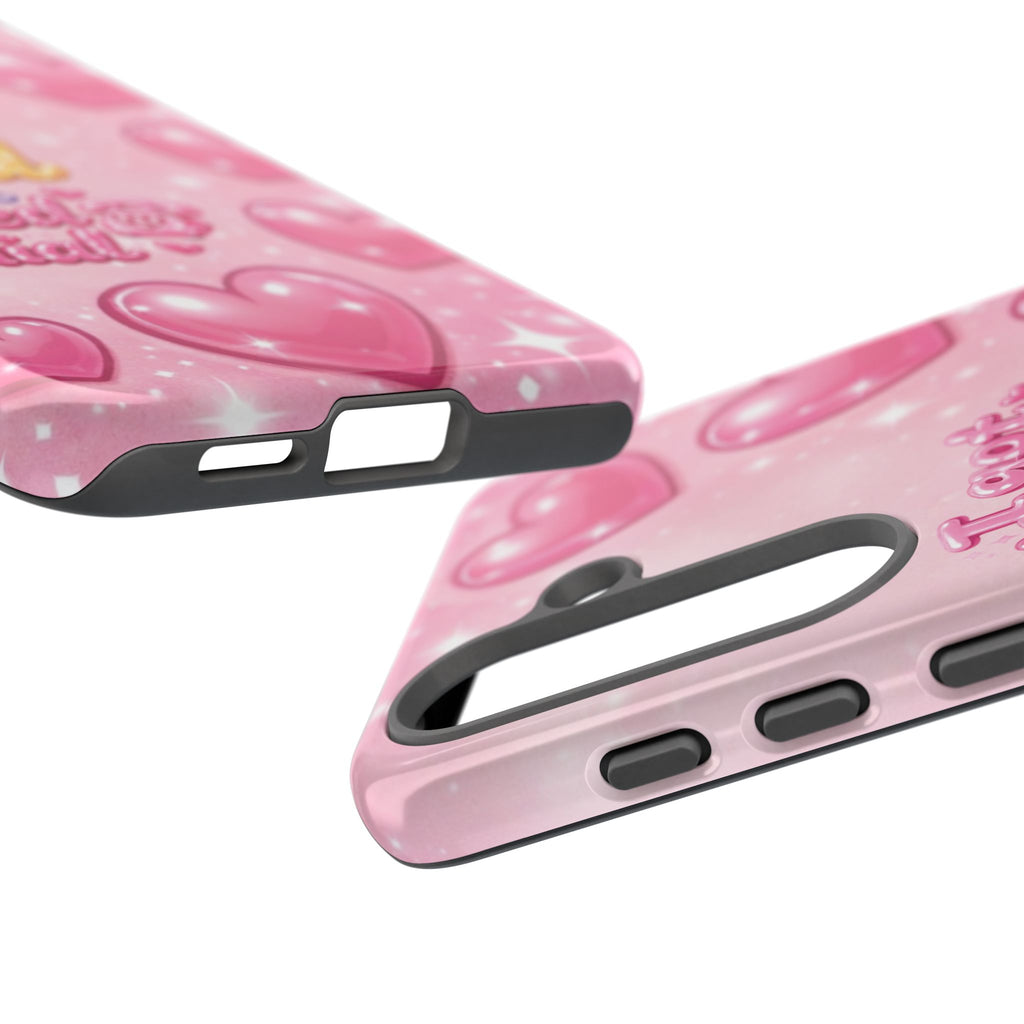 Phone Case - "I Got God on Speed Dial" Pink Heart Tough Case