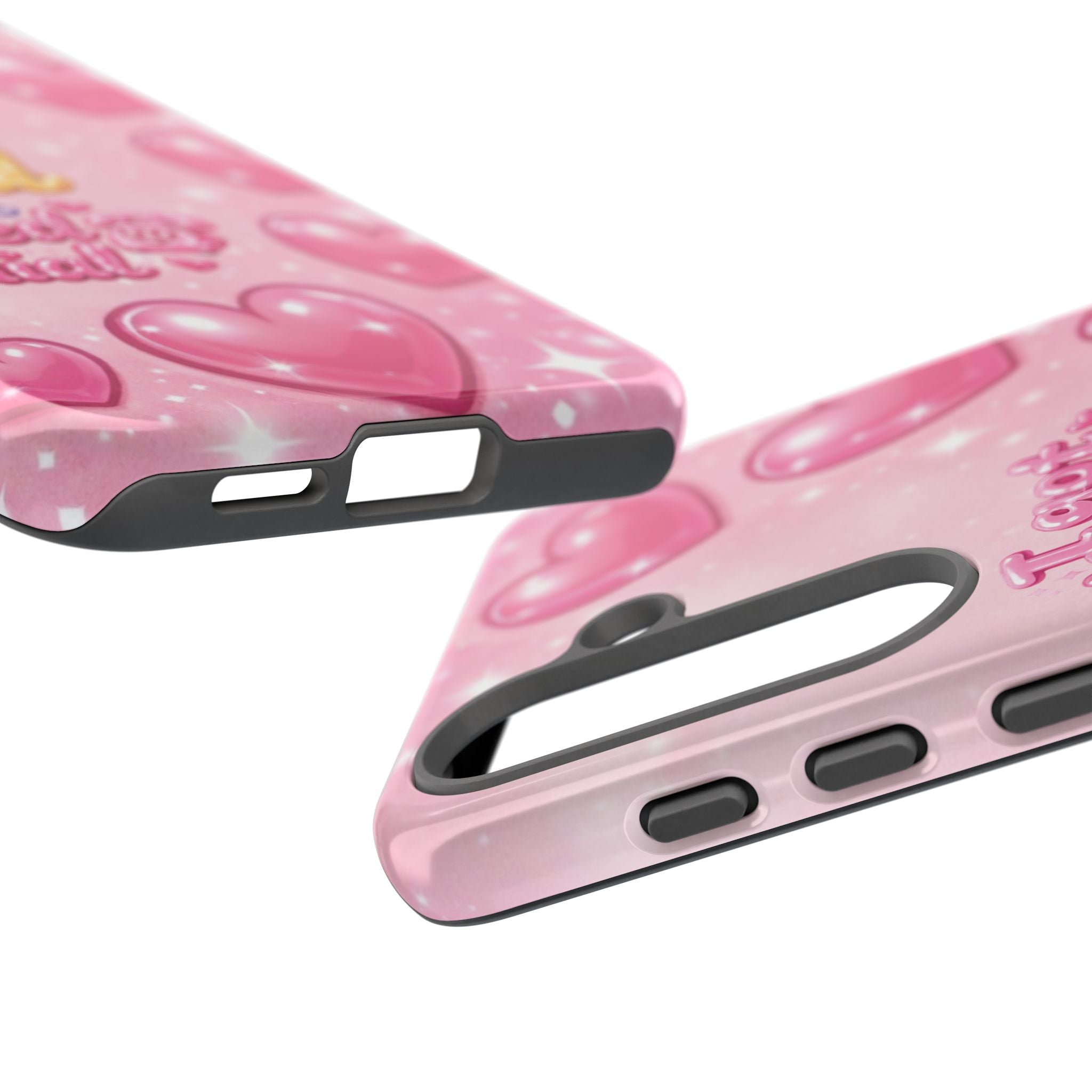 Phone Case - "I Got God on Speed Dial" Pink Heart Tough Case