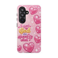 Phone Case - "I Got God on Speed Dial" Pink Heart Tough Case