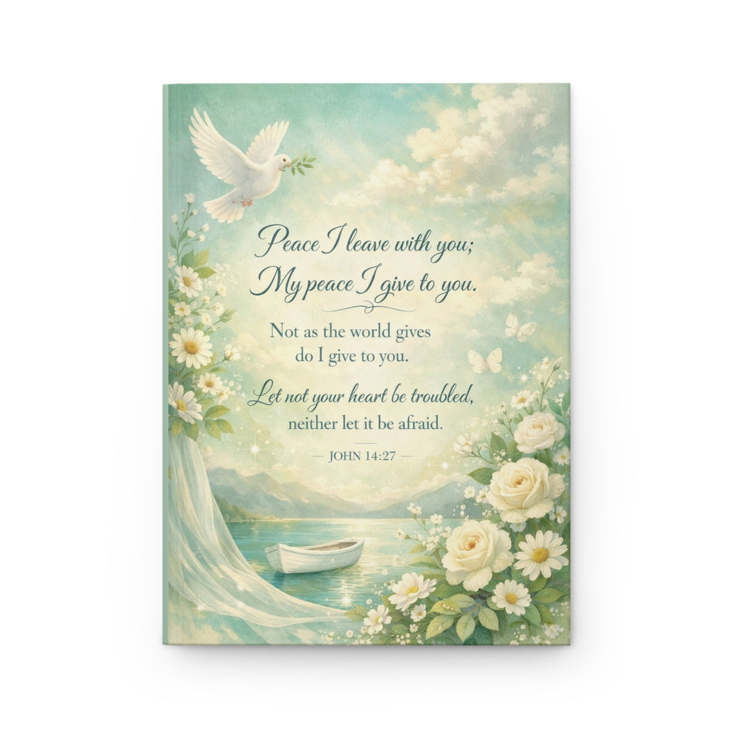 Journal — "Peace I Leave with You" Christian Hardcover Journal (John 14:27)