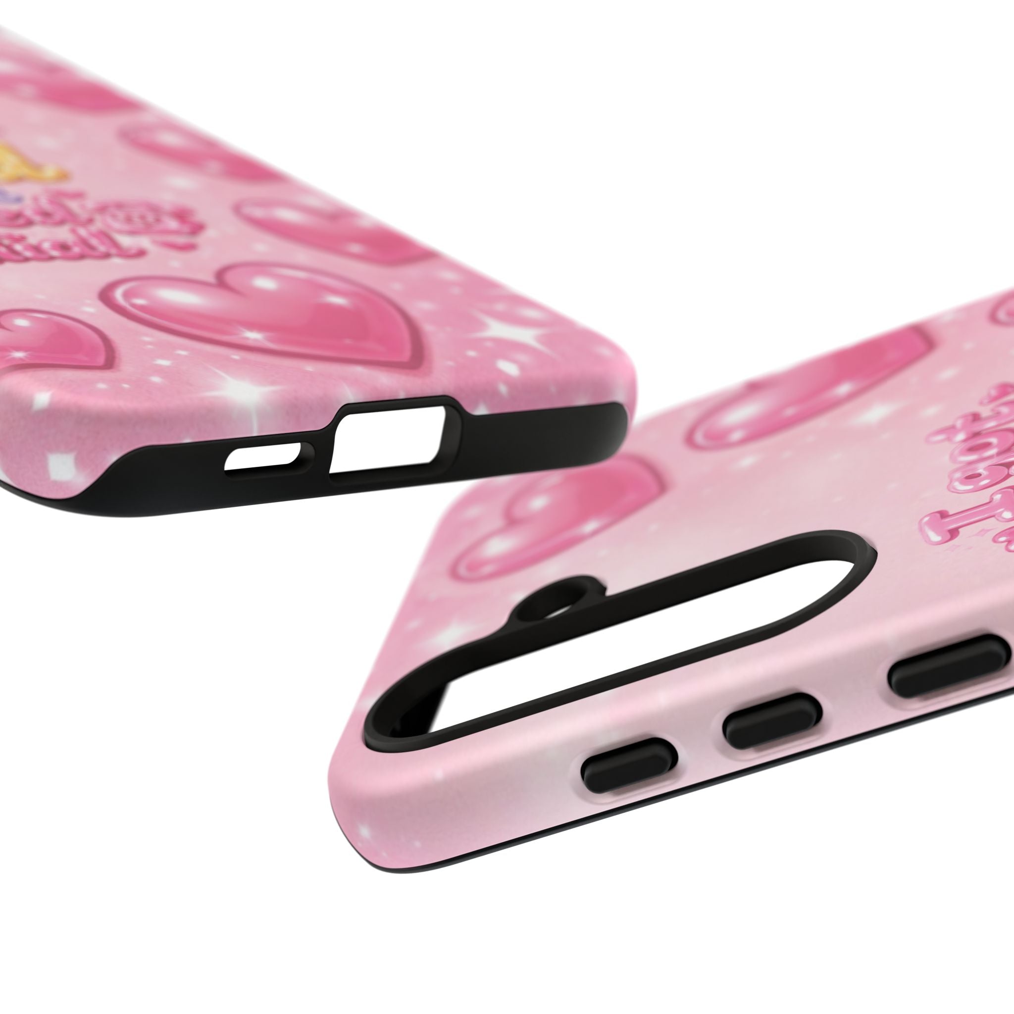 Phone Case - "I Got God on Speed Dial" Pink Heart Tough Case