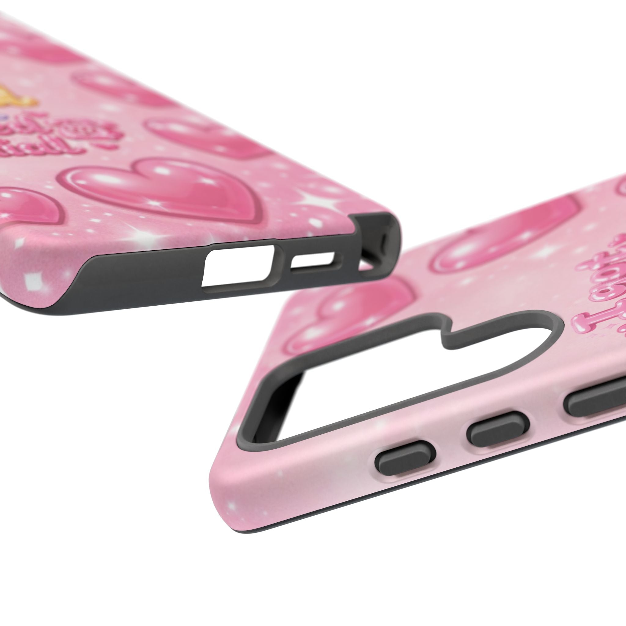 Phone Case - "I Got God on Speed Dial" Pink Heart Tough Case