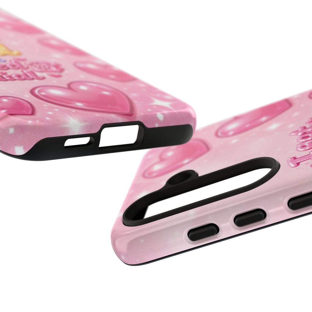 Phone Case - "I Got God on Speed Dial" Pink Heart Tough Case