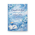 Commit to the Lord Floral Scripture Hardcover Journal — Proverbs 16:3 Prayer & Faith Notebook