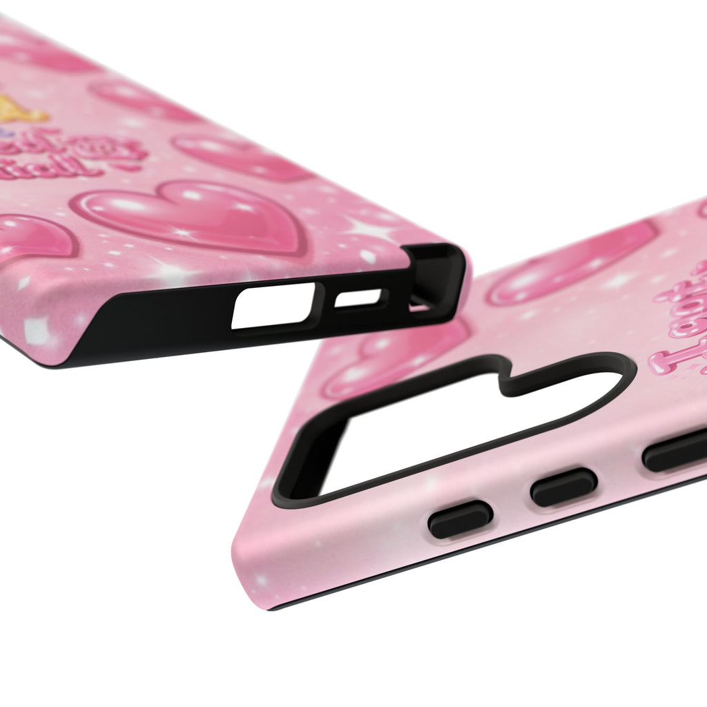 Phone Case - "I Got God on Speed Dial" Pink Heart Tough Case
