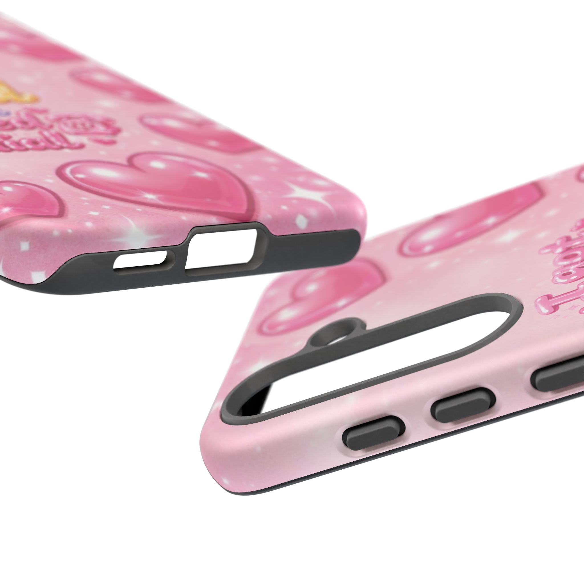 Phone Case - "I Got God on Speed Dial" Pink Heart Tough Case