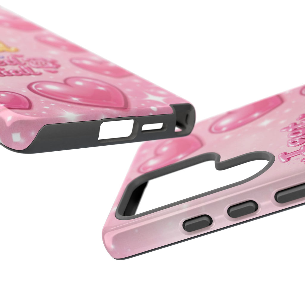 Phone Case - "I Got God on Speed Dial" Pink Heart Tough Case