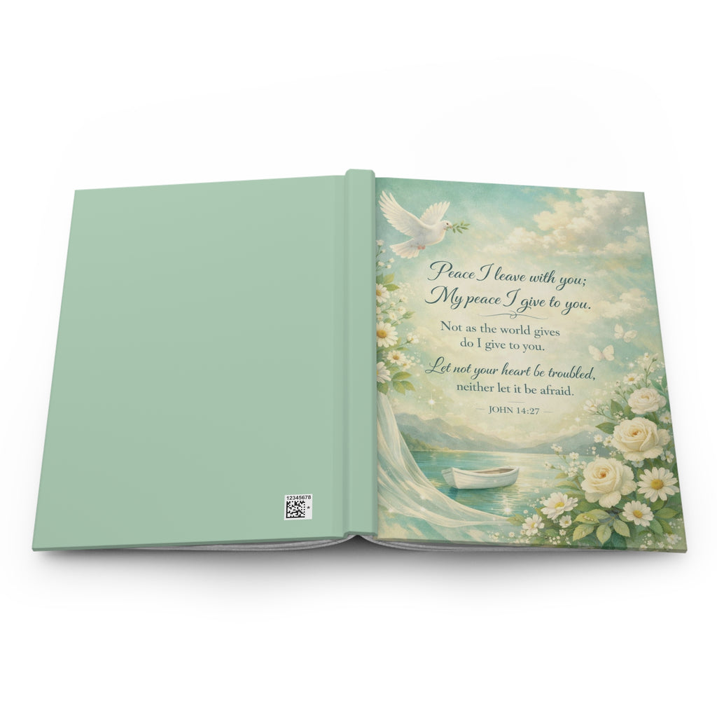 Journal — "Peace I Leave with You" Christian Hardcover Journal (John 14:27)