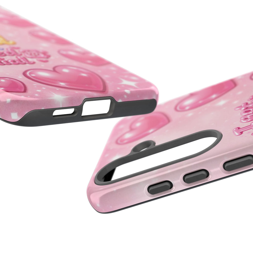 Phone Case - "I Got God on Speed Dial" Pink Heart Tough Case