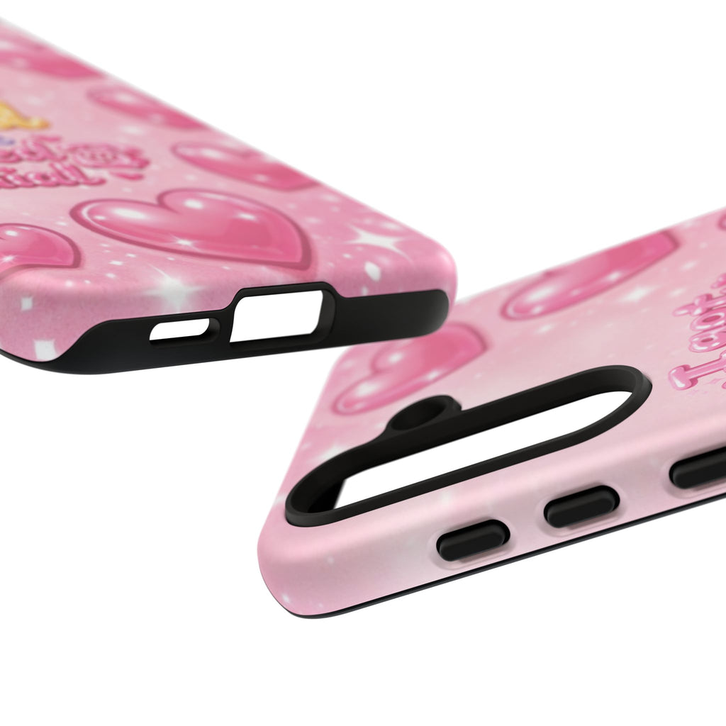 Phone Case - "I Got God on Speed Dial" Pink Heart Tough Case